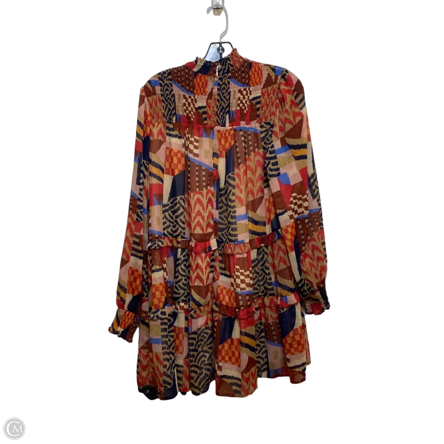 Dress Casual Short By Fate In Brown & Red, Size: M