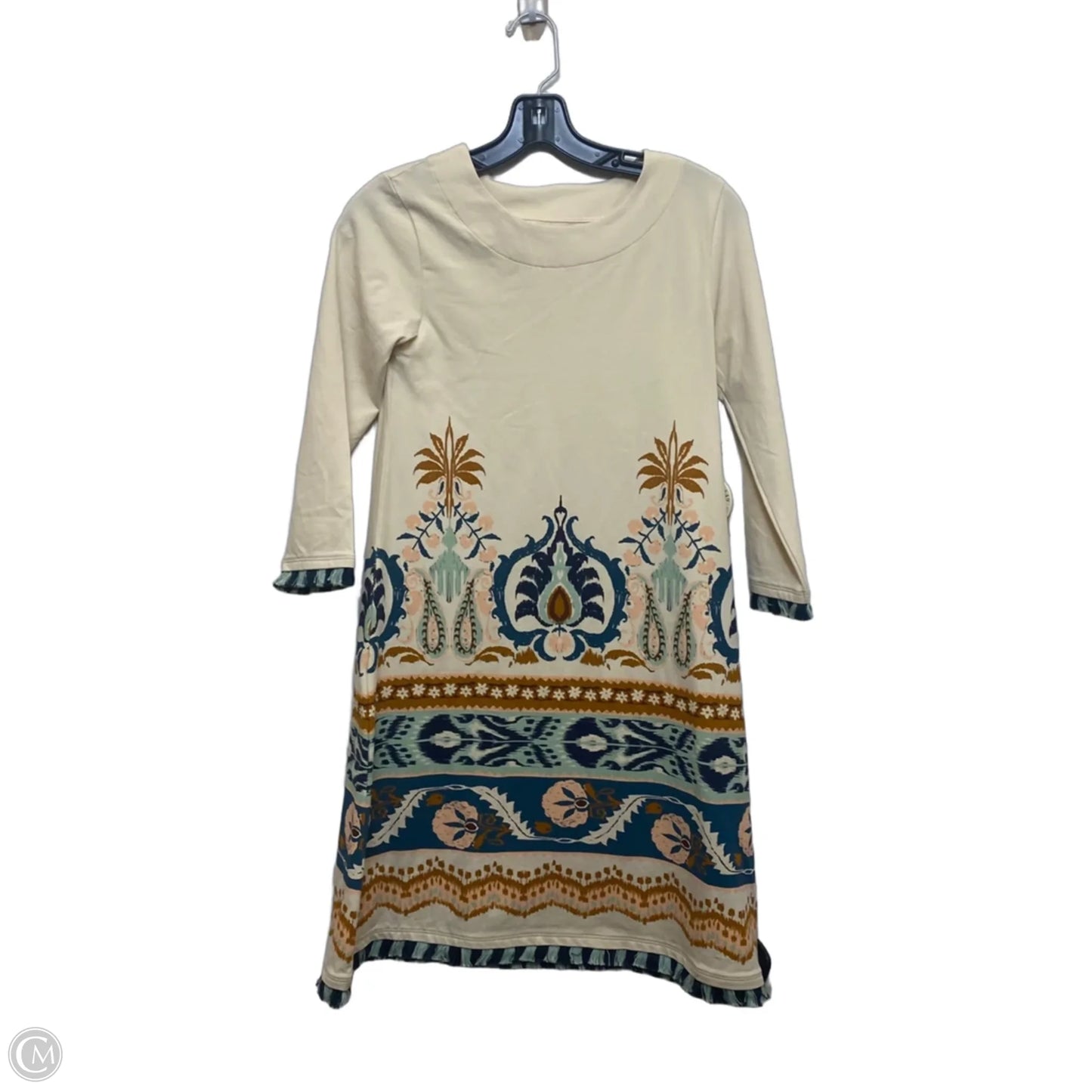 Dress Designer By Spartina In Cream & Green, Size: Xxs