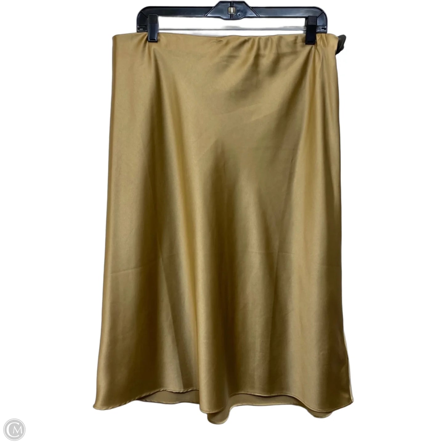 Skirt Midi By The Drop In Gold, Size: Xl