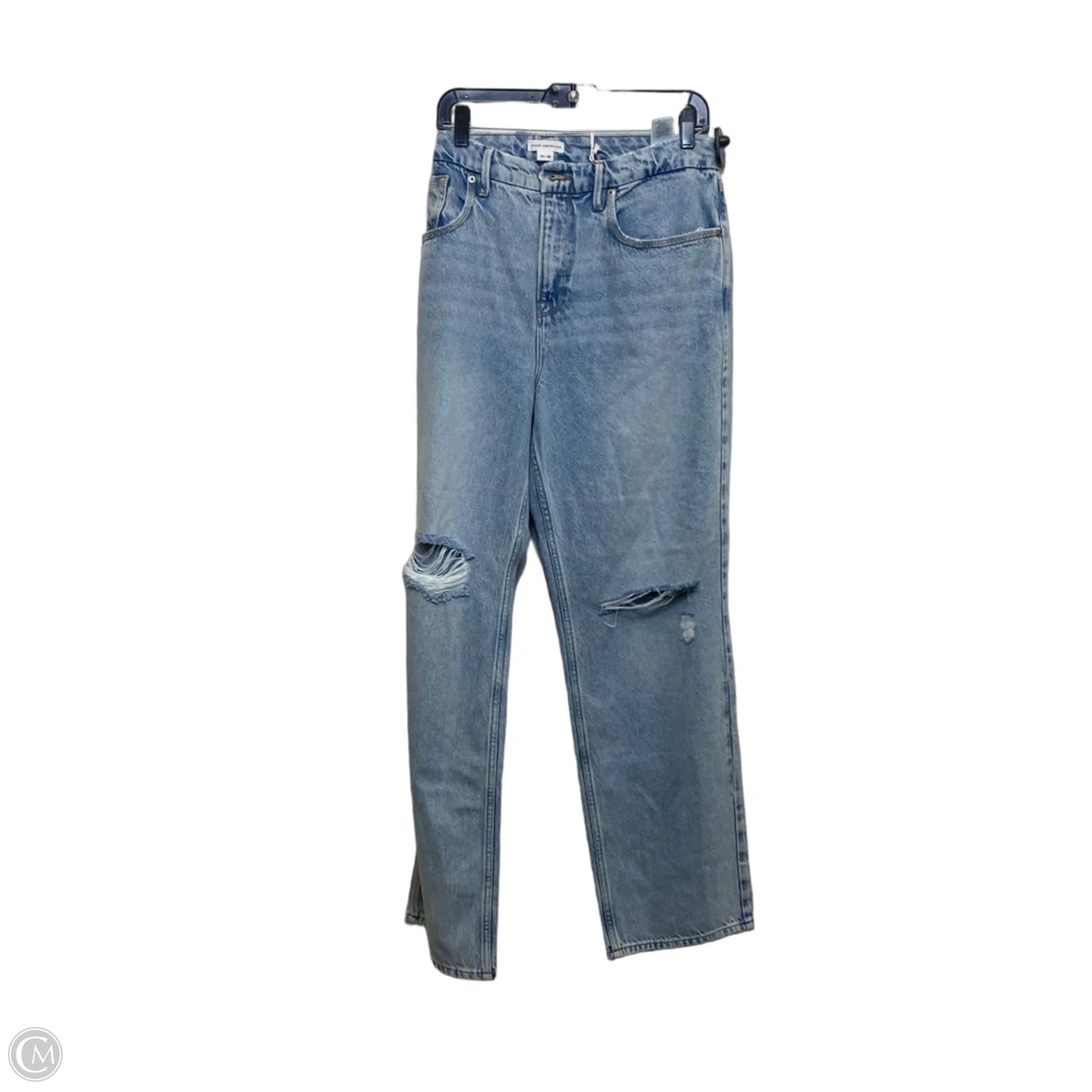 Jeans Wide Leg By Good American In Blue Denim, Size: 14