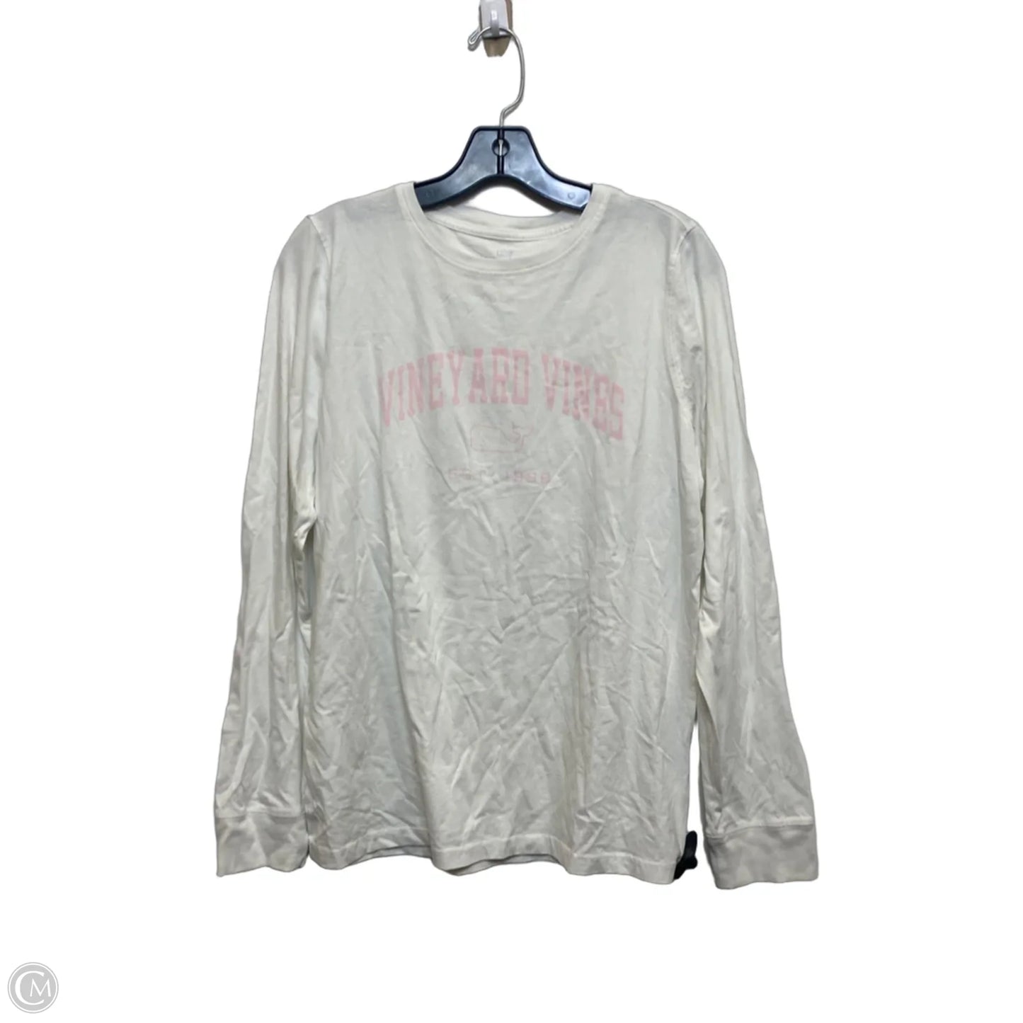 Top Long Sleeve Designer By Vineyard Vines In White, Size: M