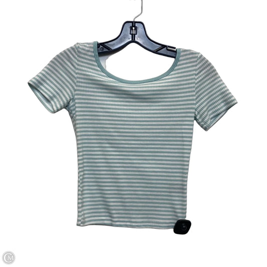Top Short Sleeve By Dazy In Green & White, Size: S