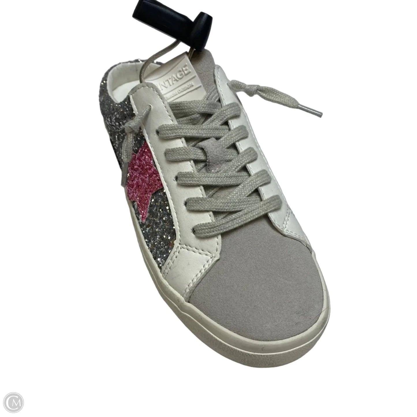 Shoes Sneakers By Vintage Havana In Silver & White, Size: 8.5