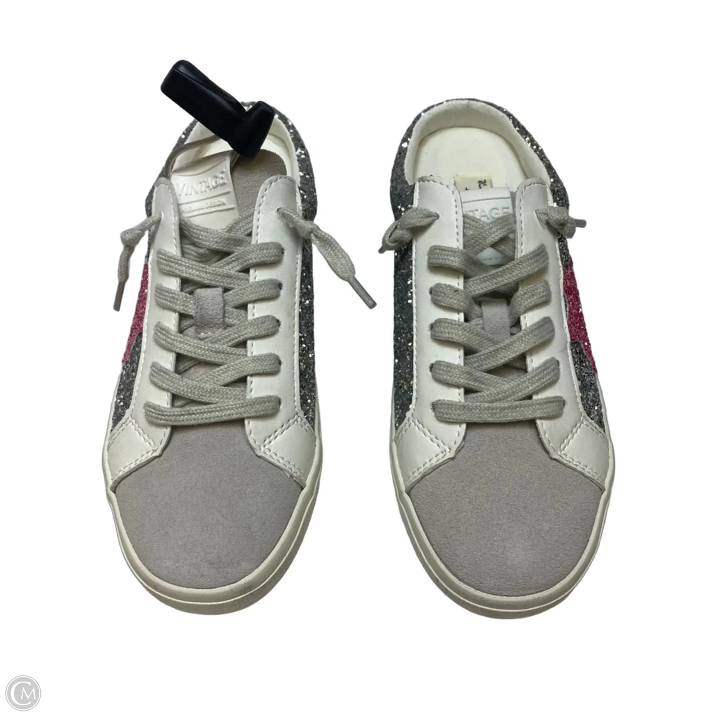 Shoes Sneakers By Vintage Havana In Silver & White, Size: 8.5