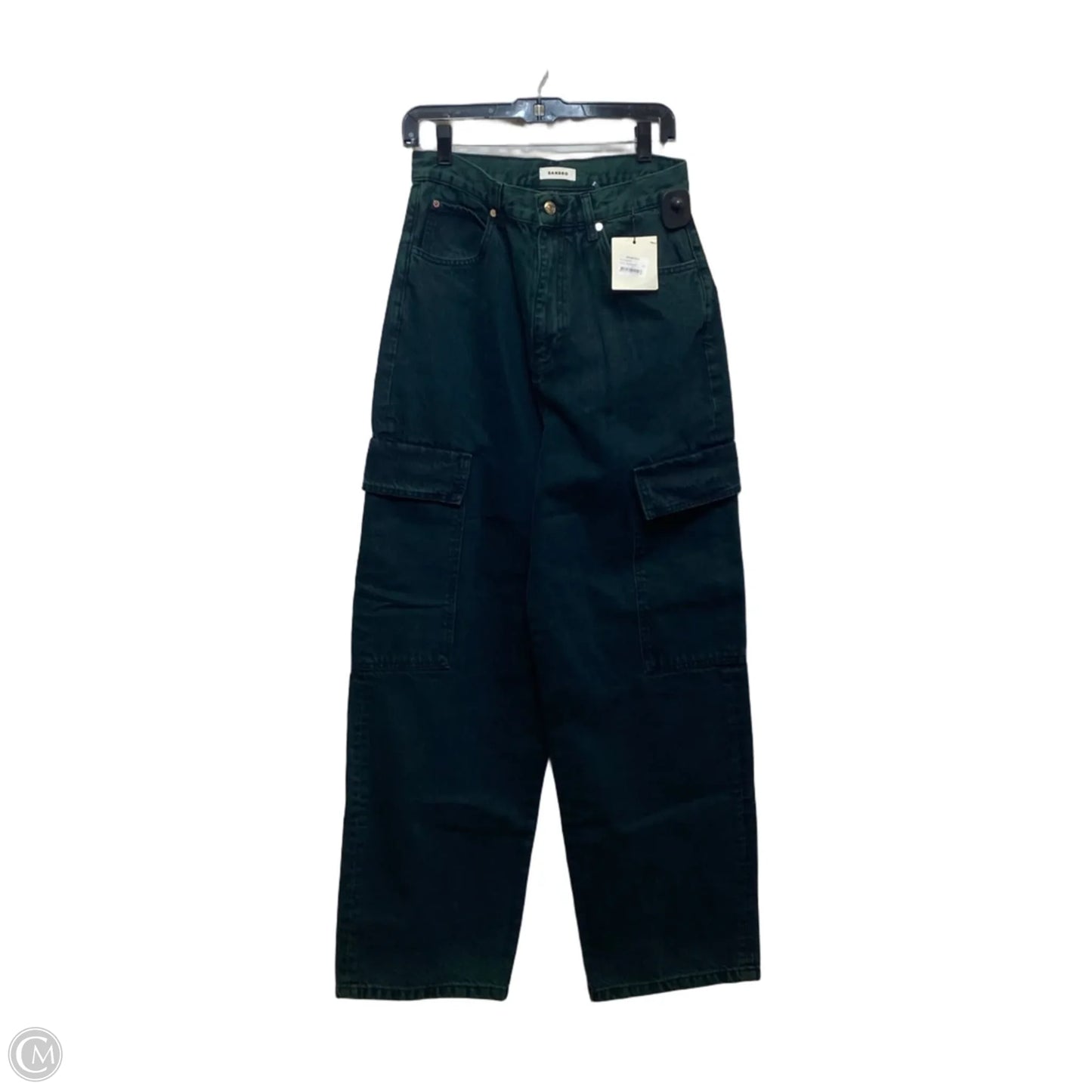 Jeans Designer By Sandro In Green Denim, Size: 10