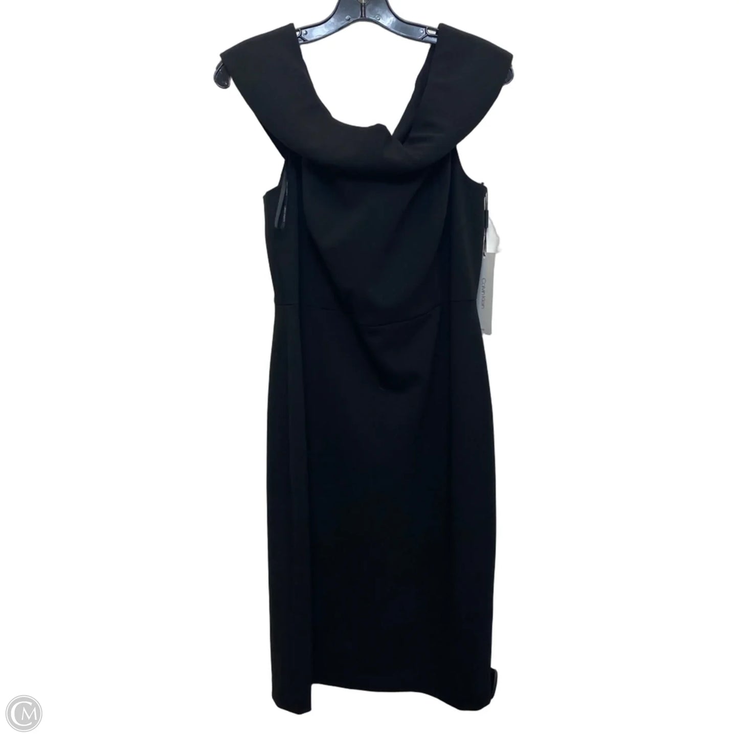 Dress Casual Midi By Calvin Klein In Black, Size: L
