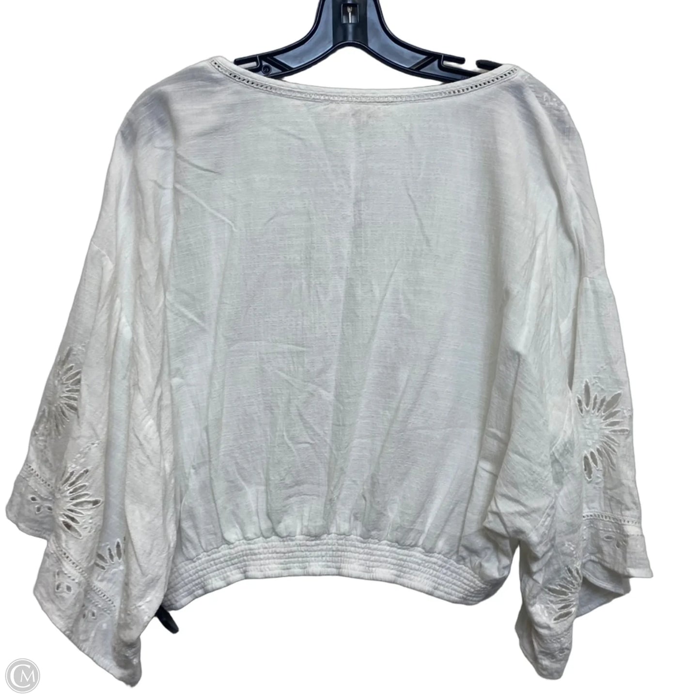 Top Short Sleeve By Love Stitch In White, Size: L
