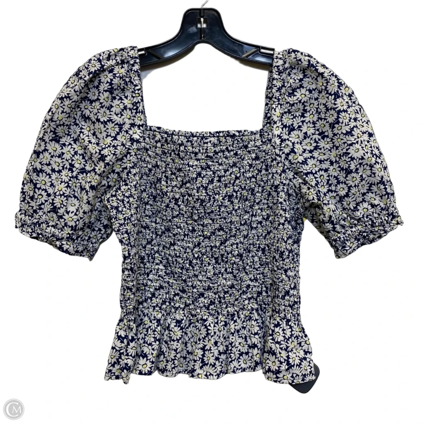 Top Short Sleeve By J. Crew In Blue & White, Size: S