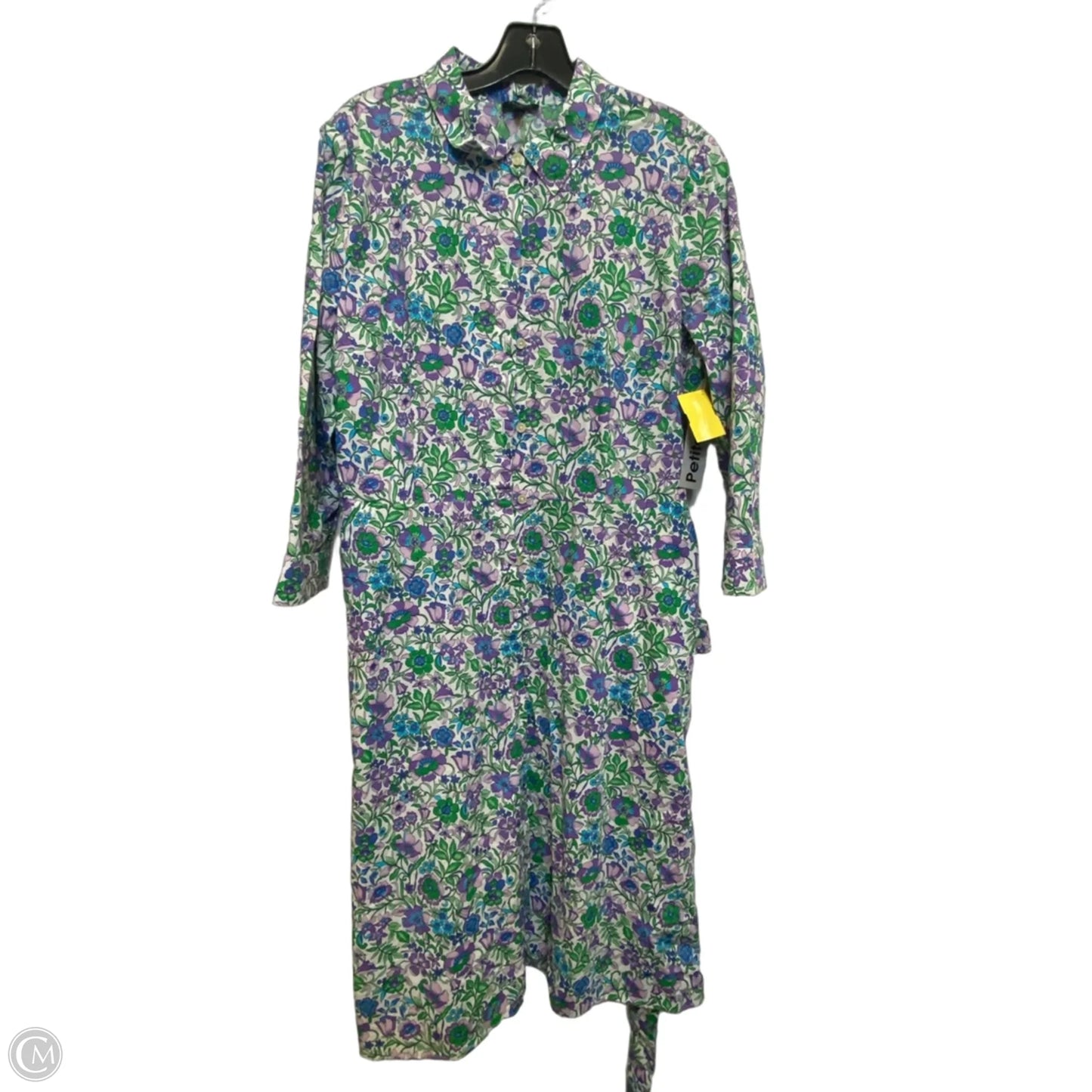 Dress Casual Maxi By Talbots In Green & Purple, Size: Lp