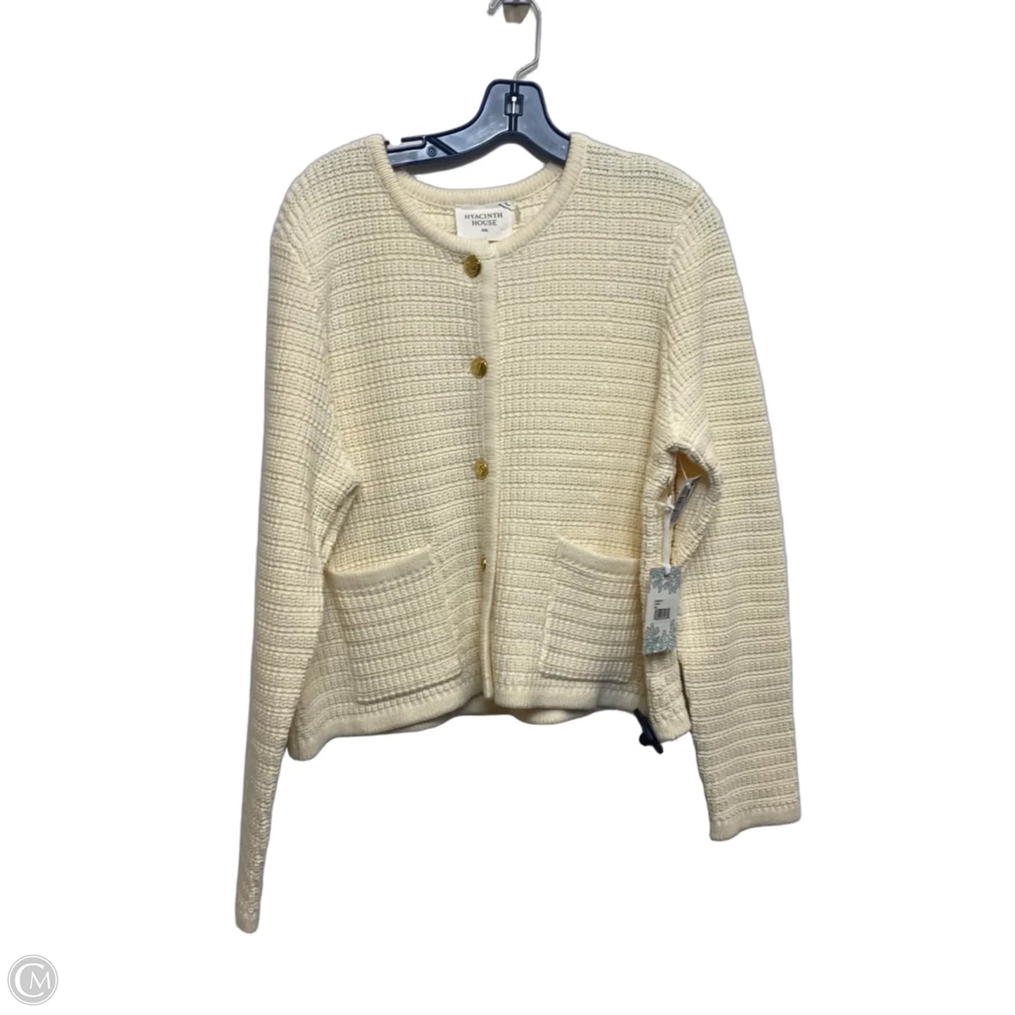 Sweater Cardigan By Hyacinth House In Cream, Size: Xxl