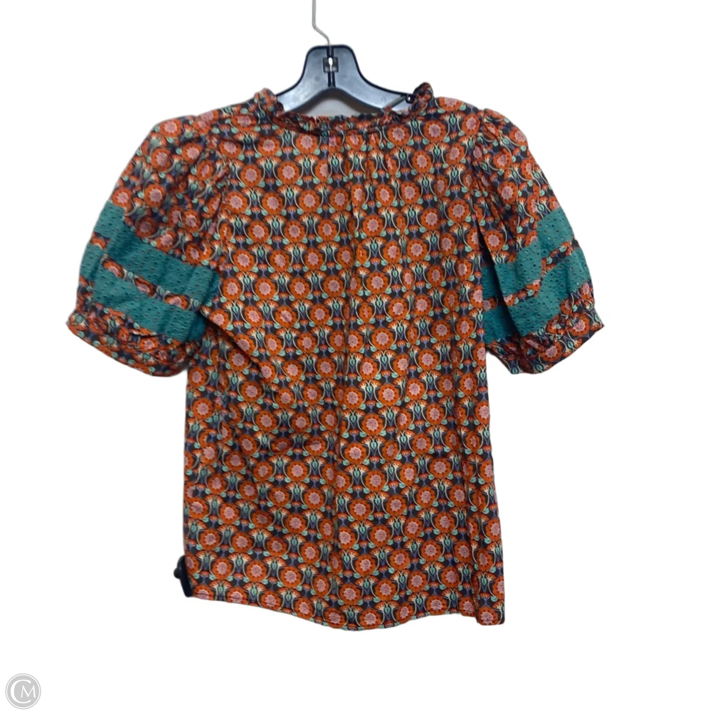 Top Short Sleeve By Entro In Brown & Orange, Size: S
