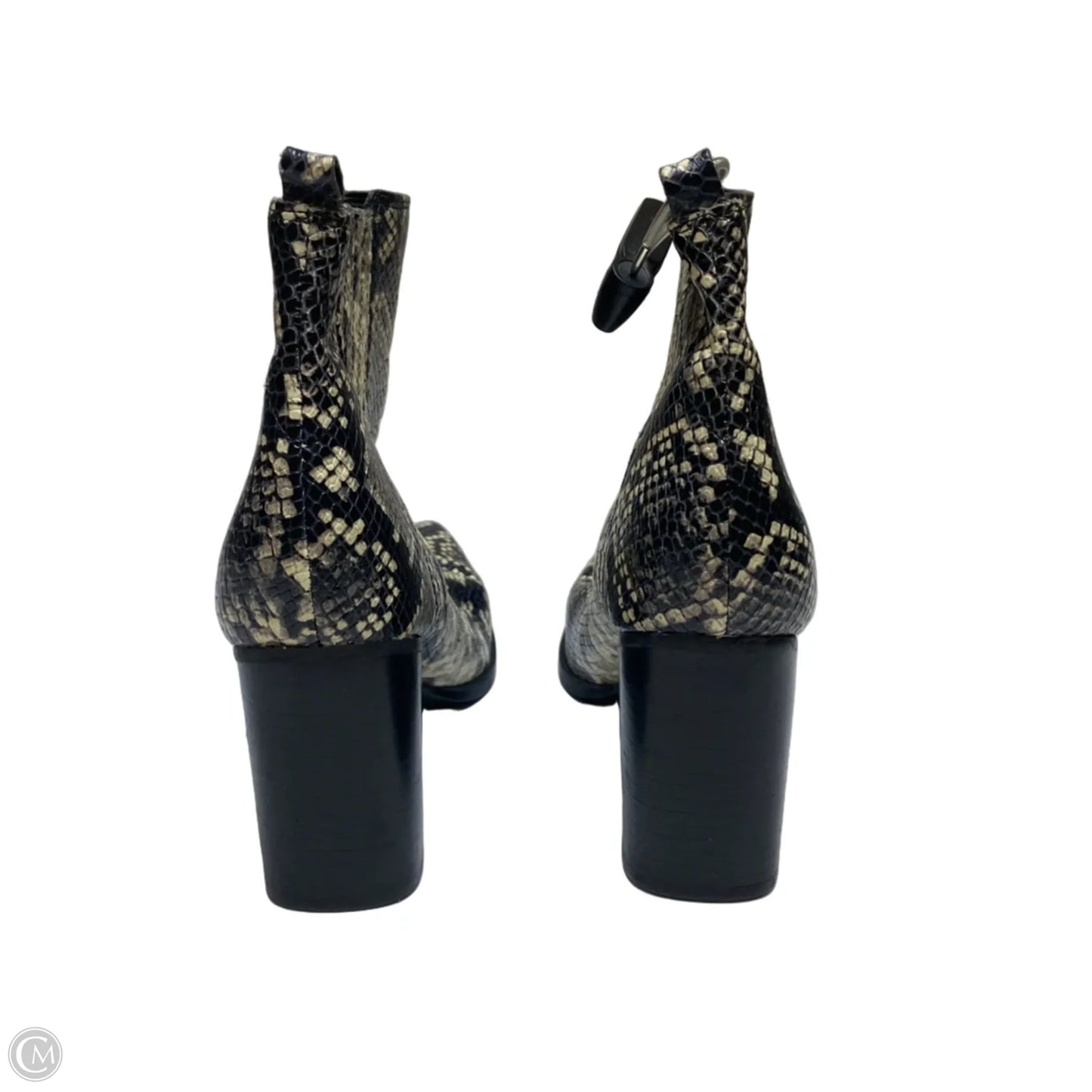Boots Ankle Heels By Marc Fisher In Snakeskin Print, Size: 9