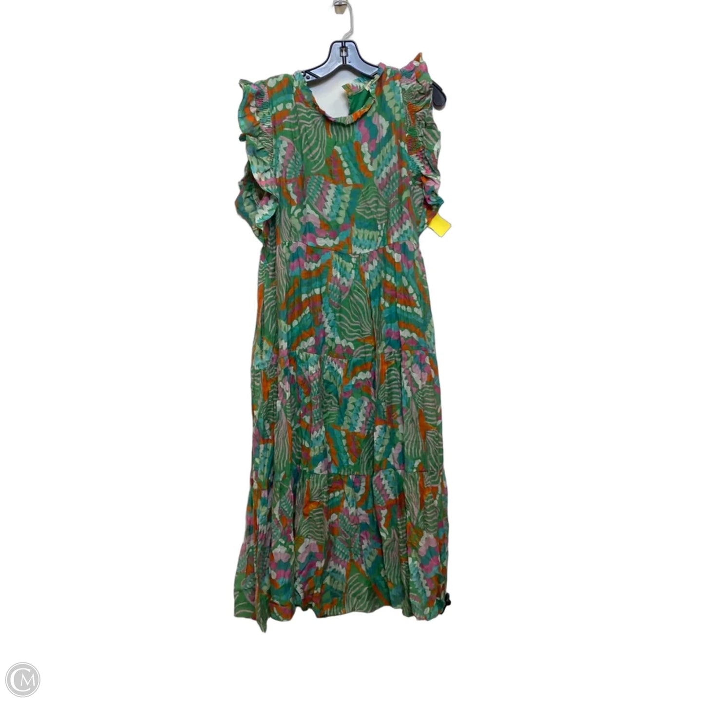 Dress Casual Maxi By Jodifl In Green & Orange, Size: S