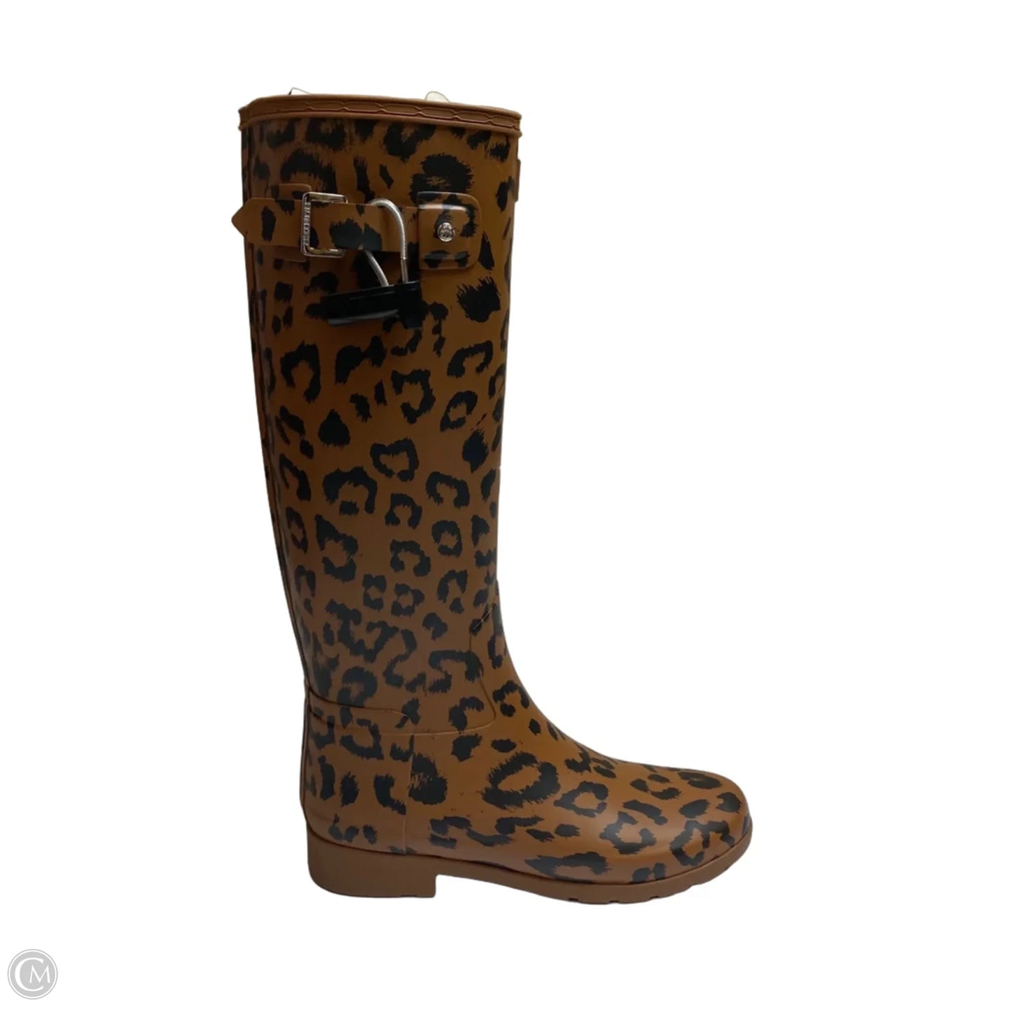 Boots Designer By Hunter In Animal Print, Size: 7