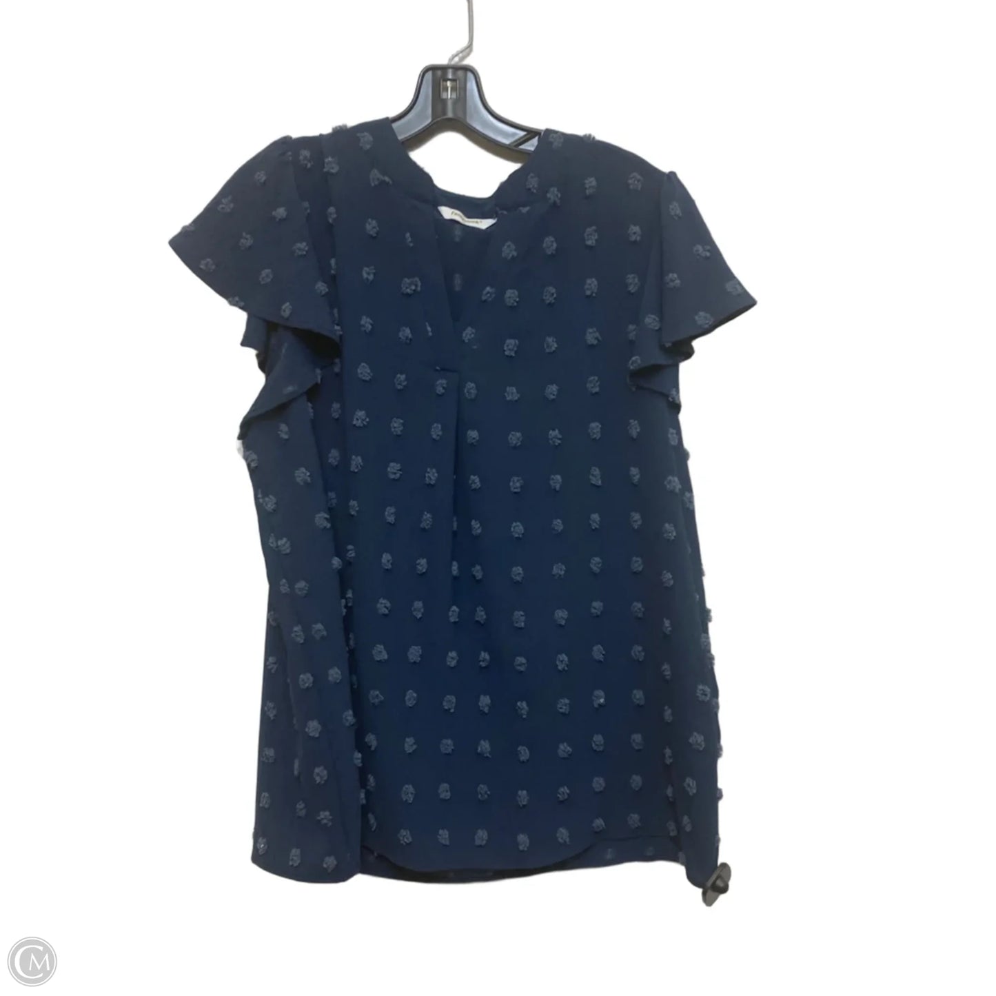 Top Short Sleeve By Fantaslook In Blue, Size: Xl