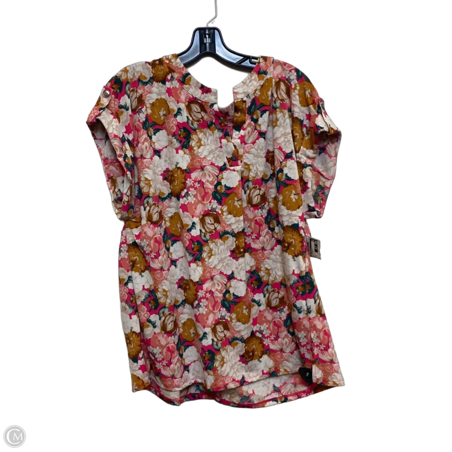 Top Sleeveless By Dear Scarlett In Brown & Pink, Size: Xl