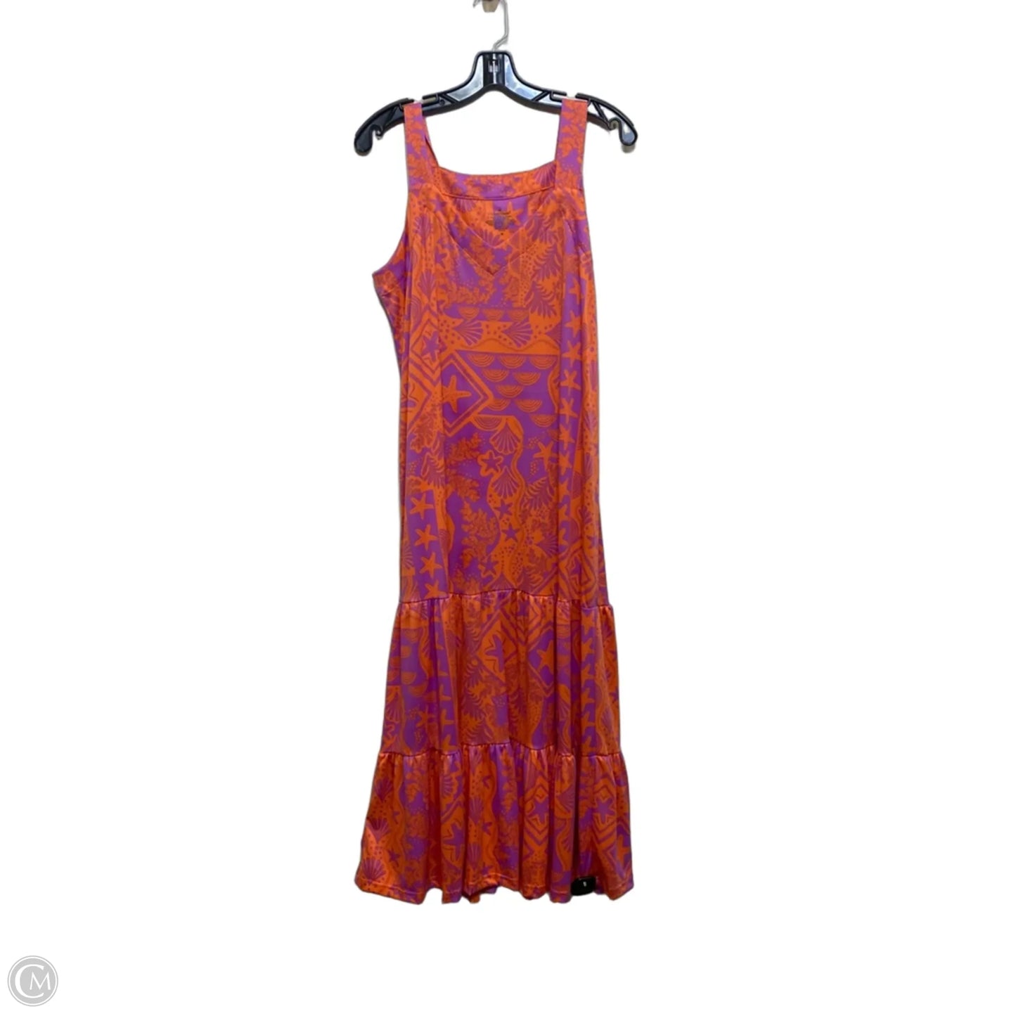 Dress Casual Maxi By Cuddl Duds In Orange & Purple, Size: M