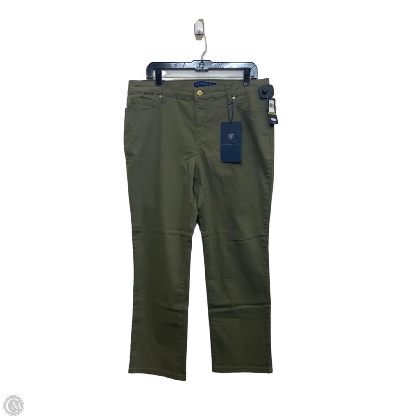 Jeans Straight By Bandolino In Green Denim, Size: 14p
