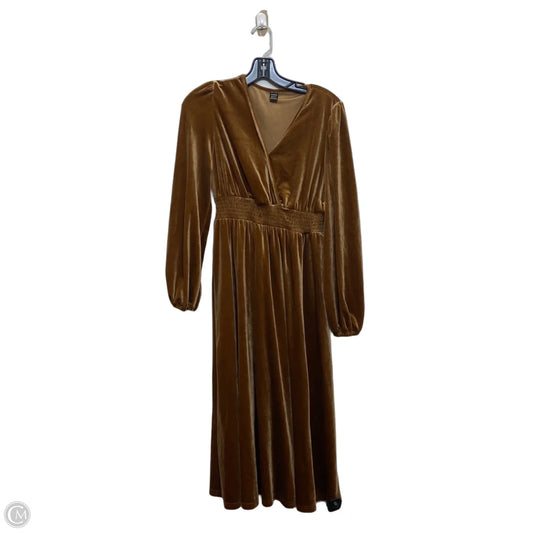Dress Casual Midi By Shein In Brown, Size: Xs