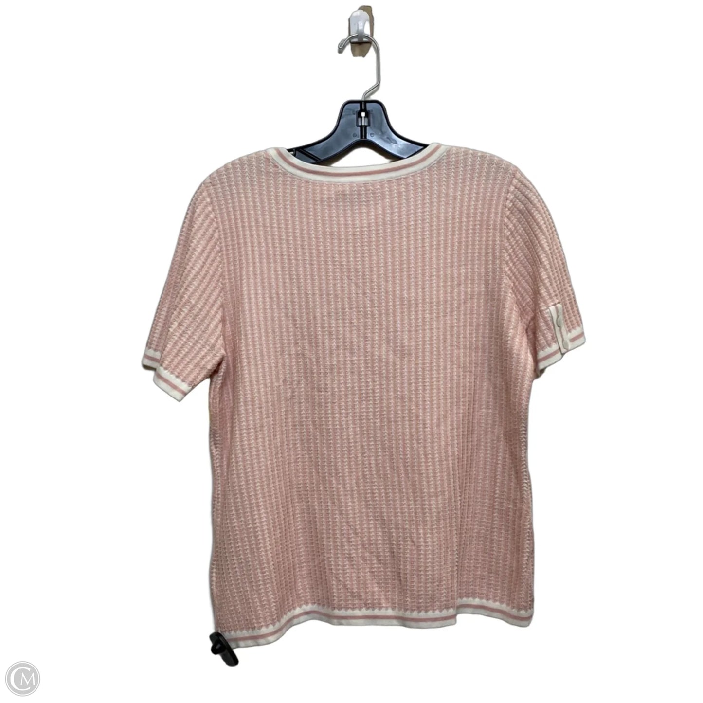 Top Short Sleeve By Brooks Brothers In Pink, Size: L