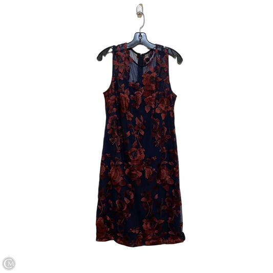 Dress Casual Short By Donna Ricco In Blue Red & White, Size: M