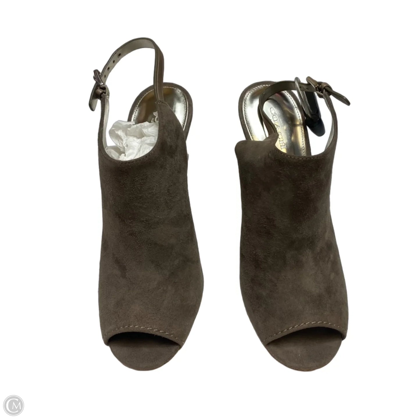 Sandals Designer By Coach In Brown, Size: 8.5