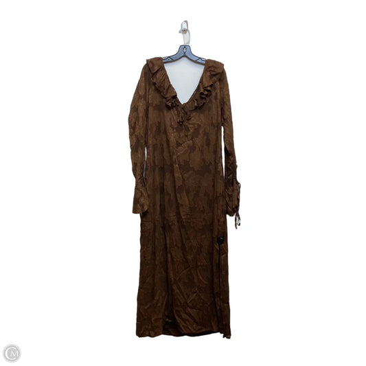 Dress Casual Maxi By Boohoo Boutique In Brown, Size: 3x