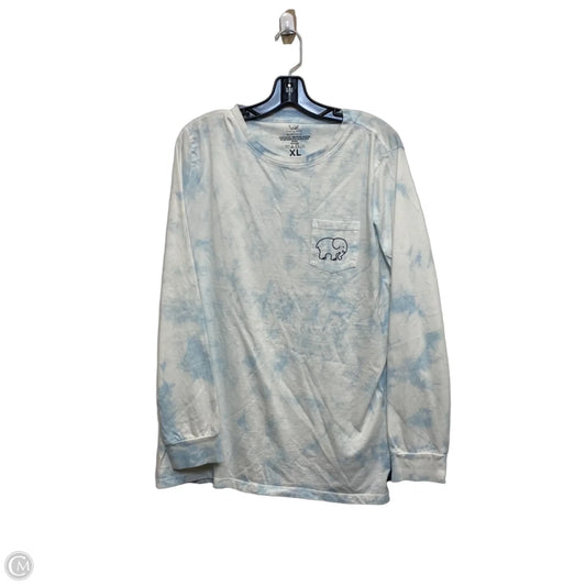 Top Long Sleeve By Ivory Ella In Blue, Size: Xl