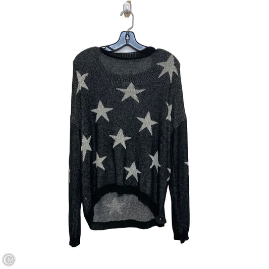 Sweater By Pol In Black & Grey, Size: Xl