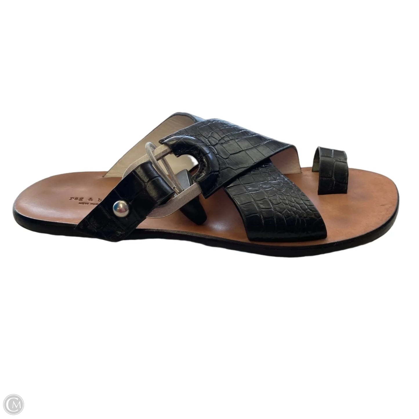 Sandals Designer By Rag And Bone In Black, Size: 8