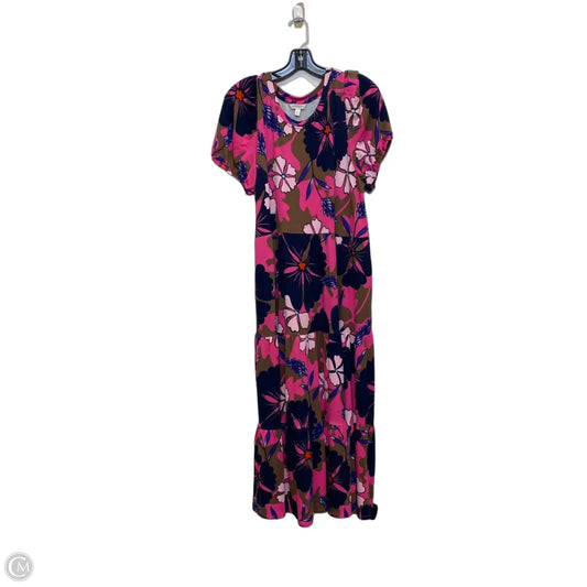 Dress Casual Maxi By Crown And Ivy In Blue & Pink, Size: L