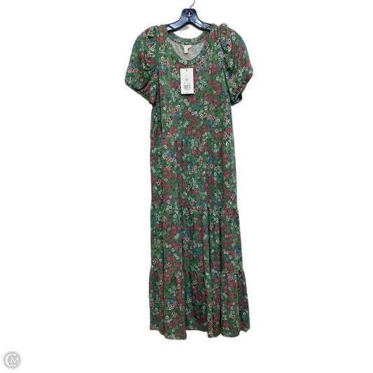 Dress Casual Maxi By Crown And Ivy In Green & Pink, Size: L