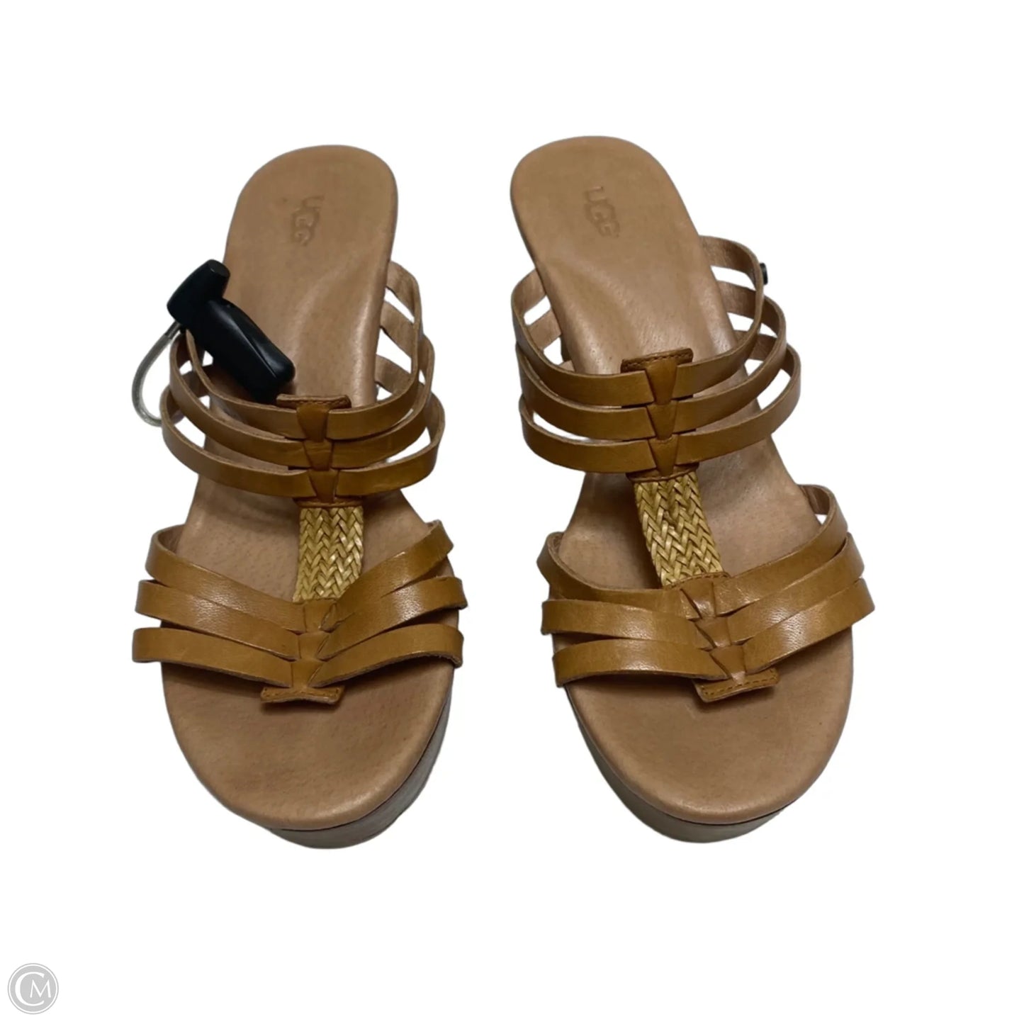 Sandals Designer By Ugg In Tan, Size: 8