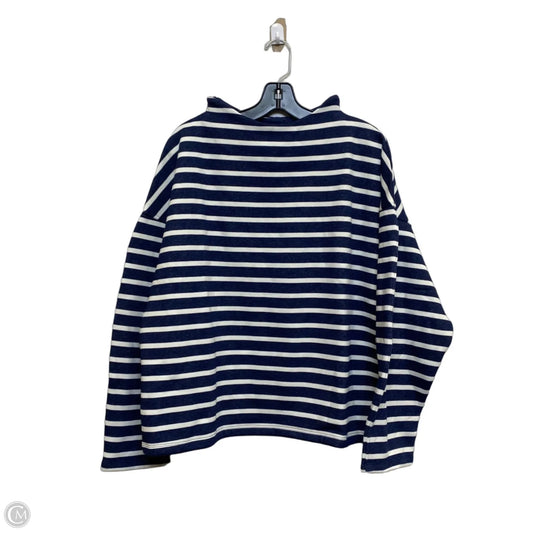 Sweatshirt Crewneck By J. Crew In Blue & White, Size: Xl