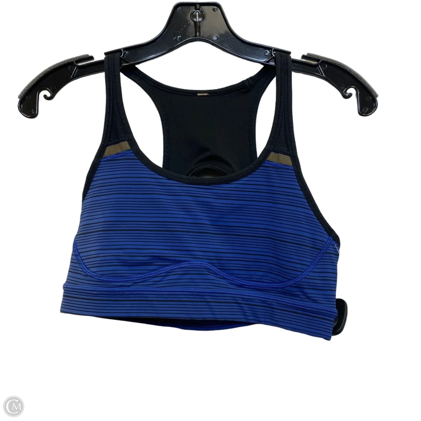 Athletic Bra Designer By Lululemon In Black & Blue, Size: S
