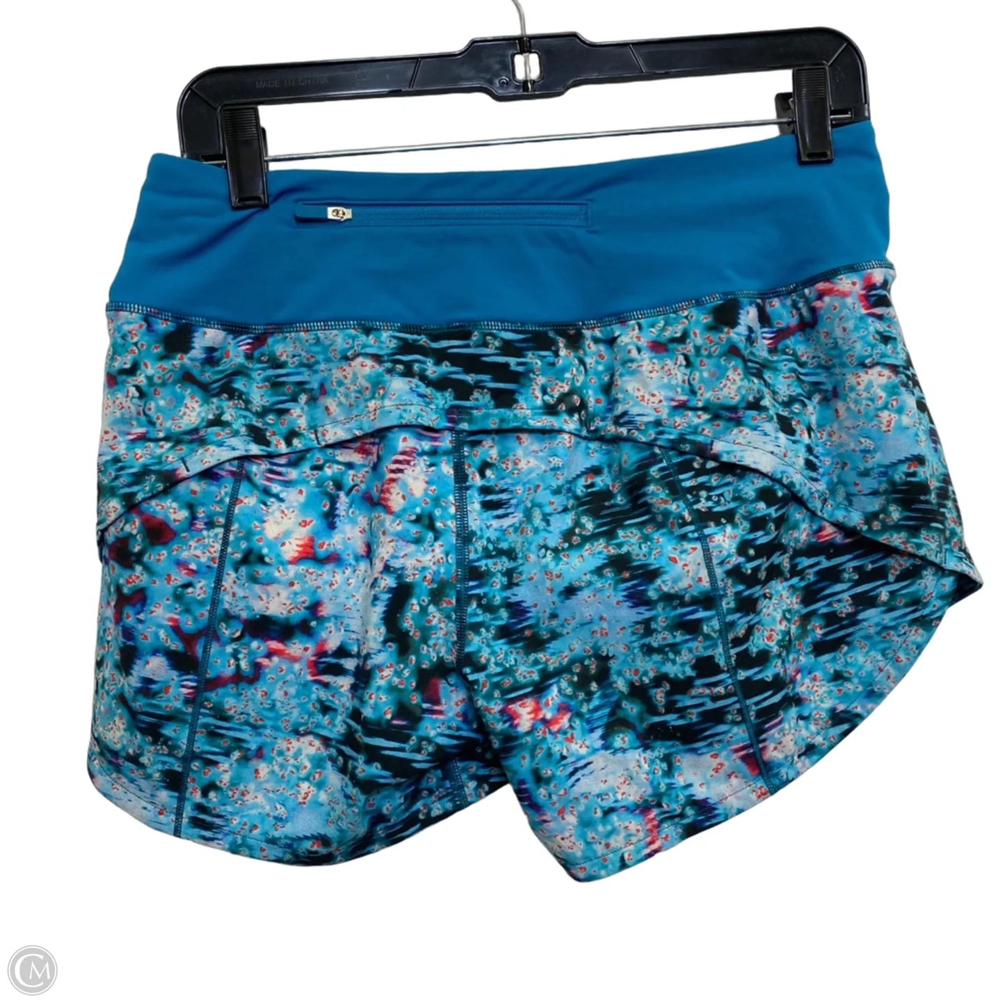 Athletic Shorts Designer By Lululemon In Green & Red, Size: S