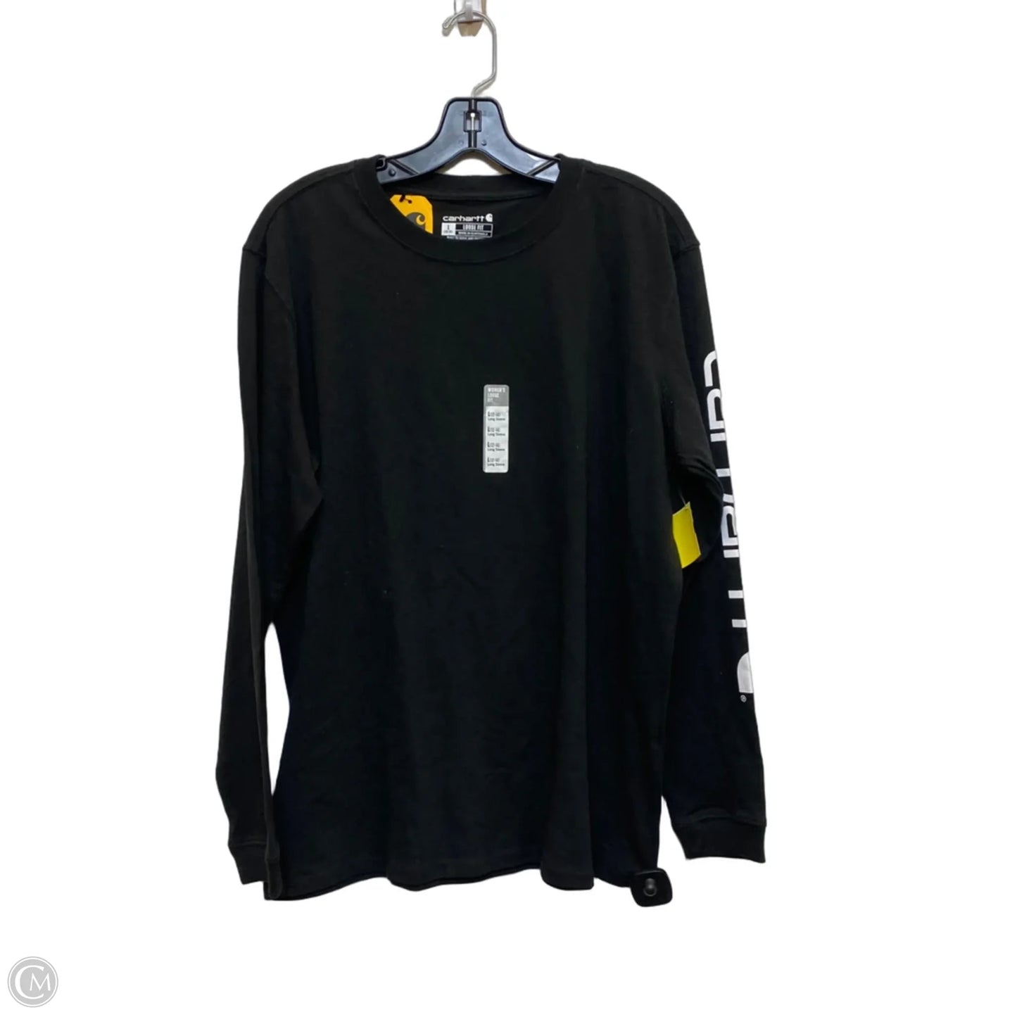 Top Long Sleeve By Carhartt In Black, Size: L