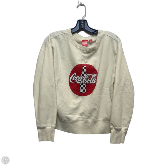 Sweatshirt Crewneck By Coca Cola In Cream, Size: Xl