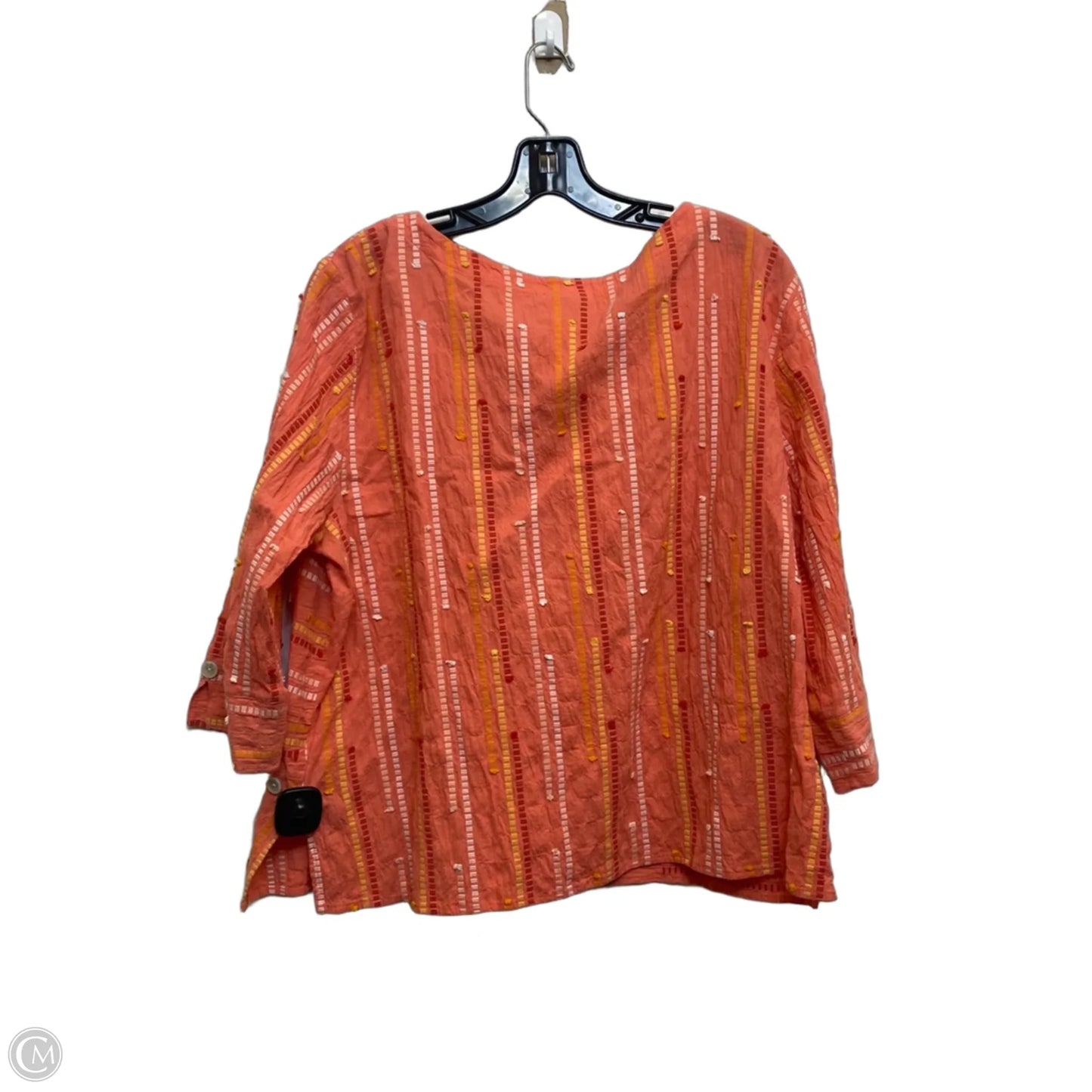 Top 3/4 Sleeve By Alfred Dunner In Orange, Size: Lp