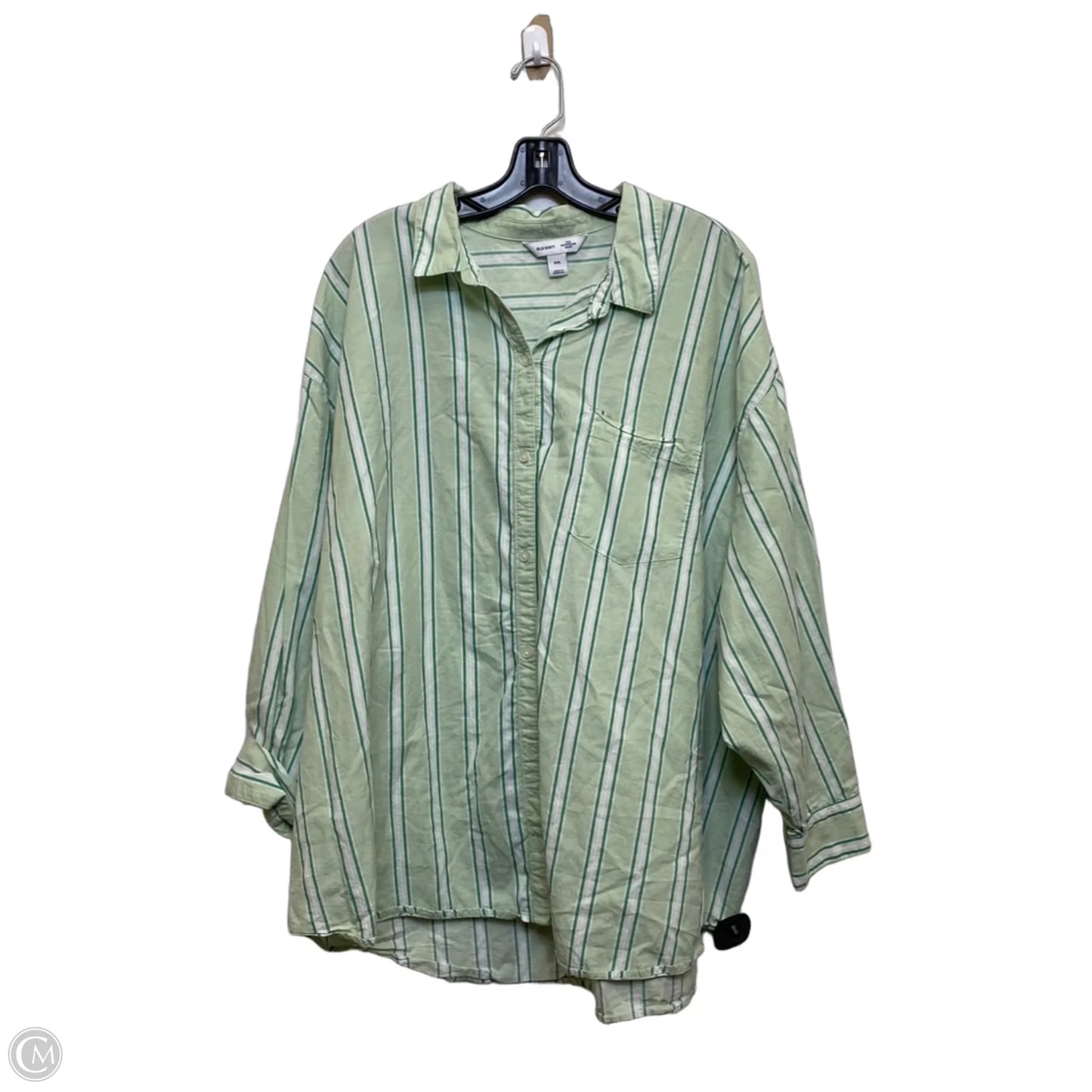 Top Long Sleeve By Old Navy In Green, Size: Xxl
