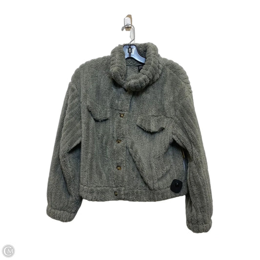 Jacket Fleece By Shein In Grey, Size: S