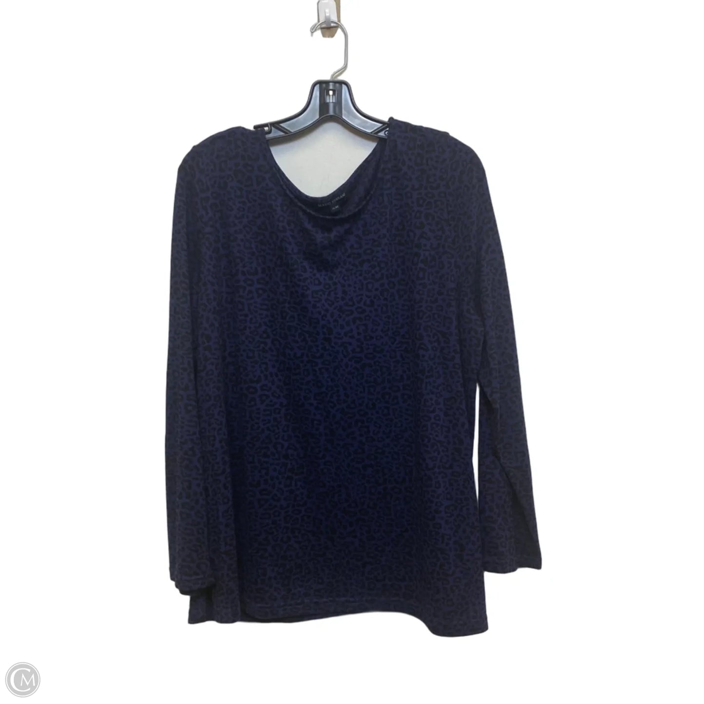 Top Long Sleeve By Mario Serrani In Black & Purple, Size: Xl
