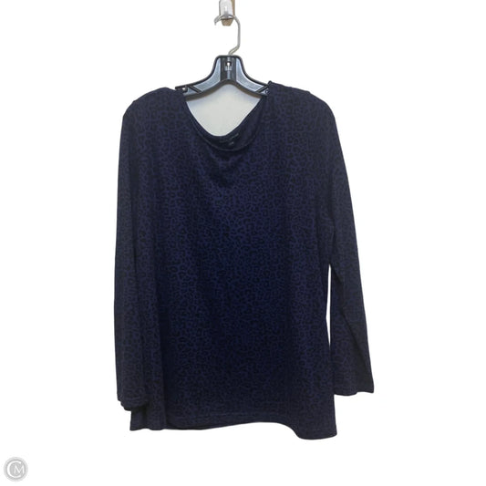 Top Long Sleeve By Mario Serrani In Black & Purple, Size: Xl