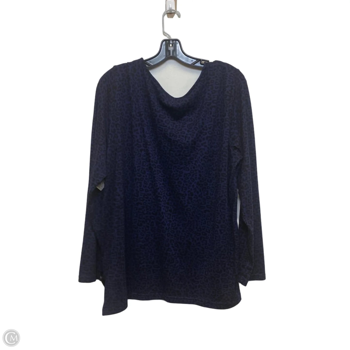 Top Long Sleeve By Mario Serrani In Black & Purple, Size: Xl