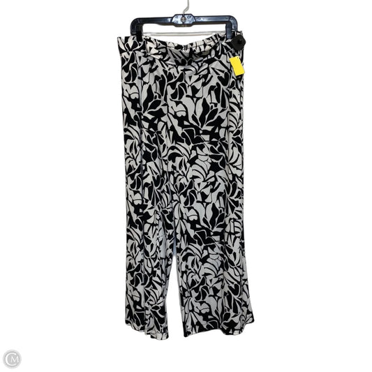 Pants Wide Leg By Three Dots In Black & White, Size: Xl