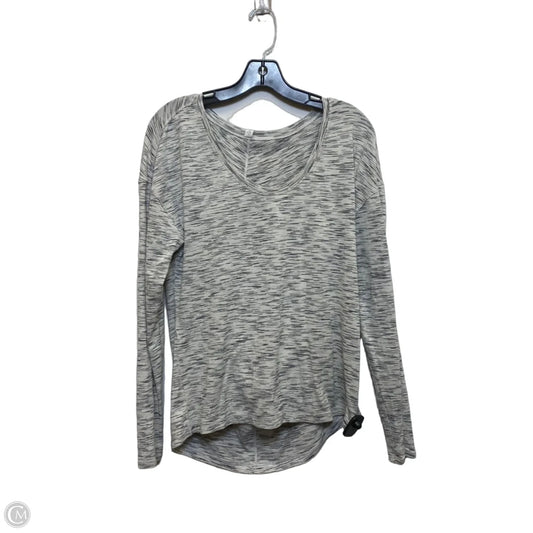 Athletic Top Long Sleeve Crewneck Designer By Lululemon In Grey, Size: M