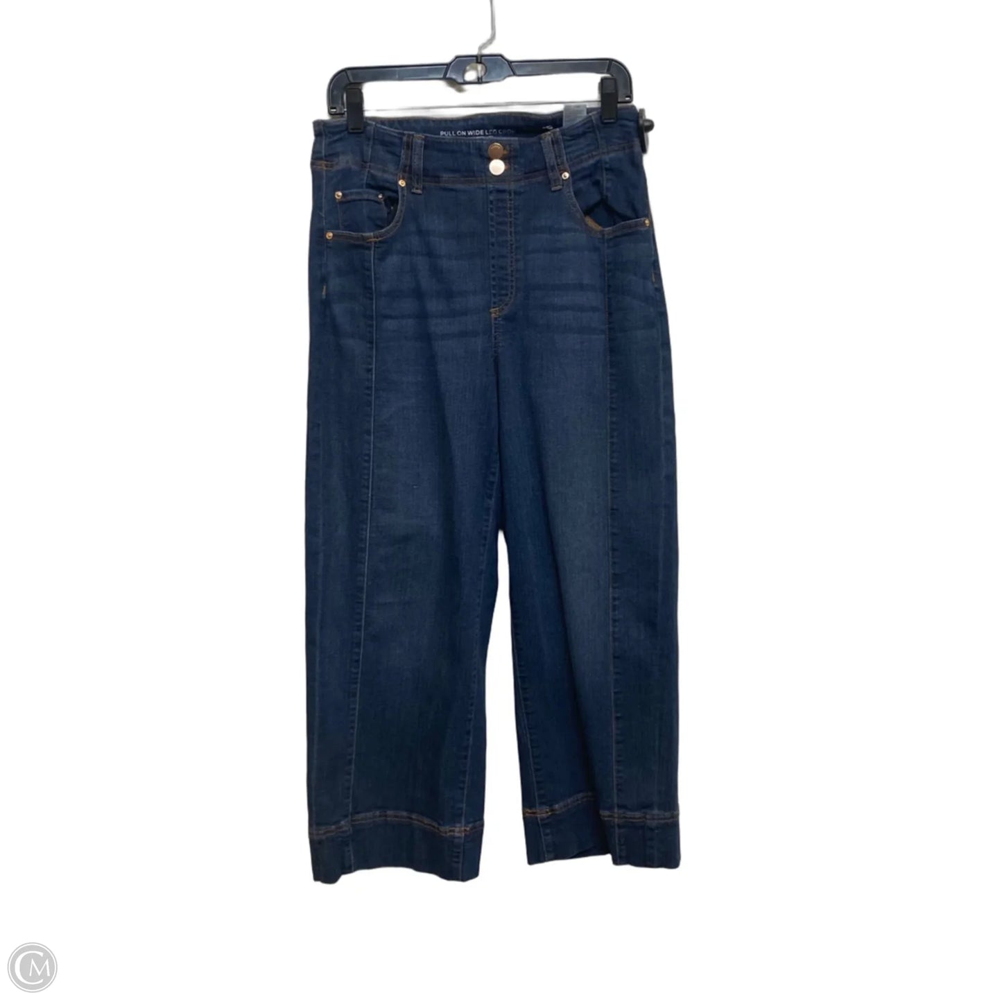 Jeans Cropped By Chicos In Blue Denim, Size: 8