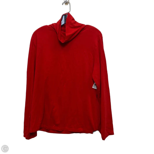 Top Long Sleeve By Time And Tru In Red, Size: Xxl