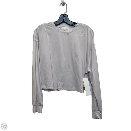 Athletic Top Long Sleeve Collar Designer By Lululemon In White, Size: M