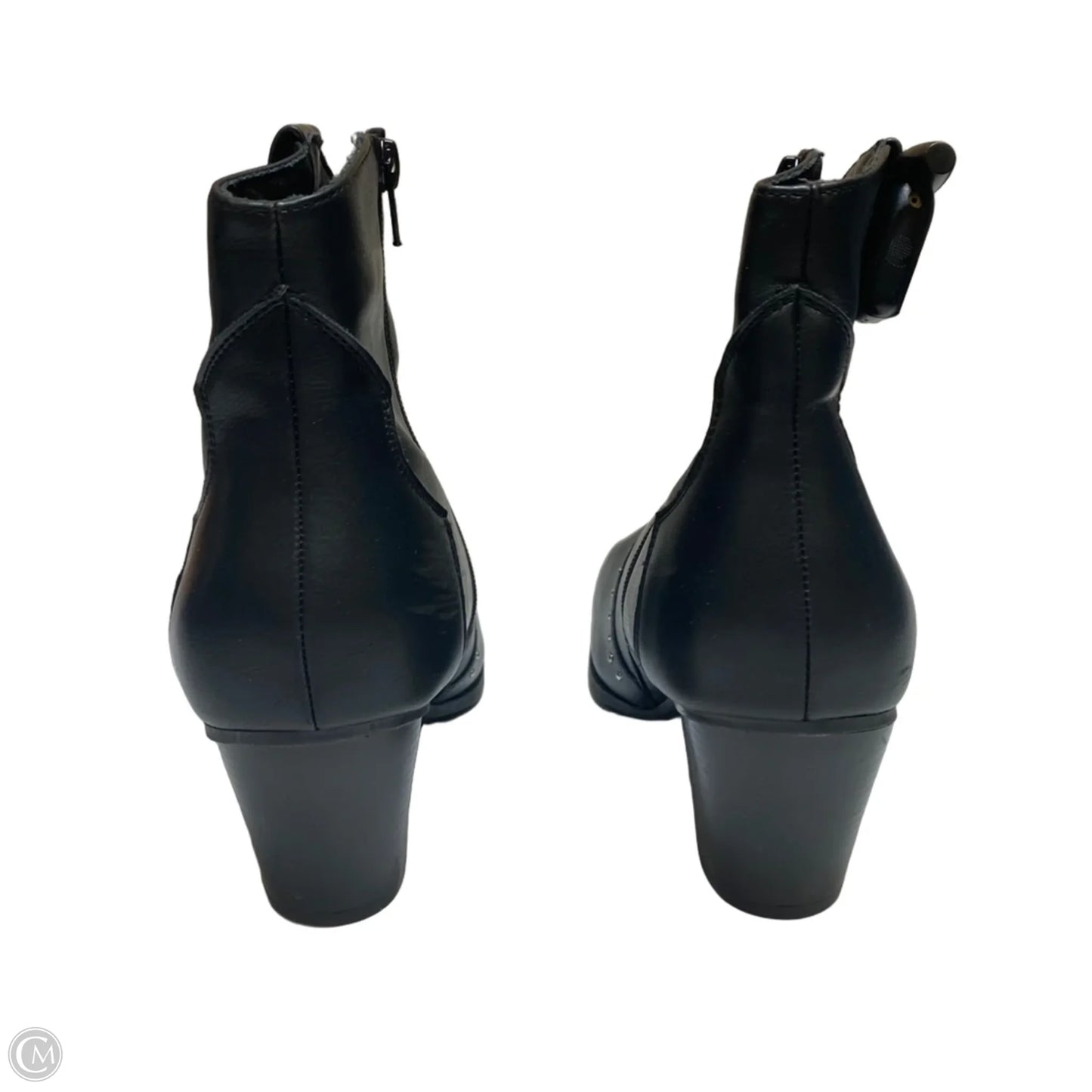 Boots Ankle Heels By Centro Point In Black, Size: 9.5
